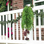Artificial Hanging Vine, Weeping Willow Plastic Plants Greenery Leaves Fake Plant Faux Ivy Garland UV Resistant for Indoor Outdoor Garden Door Wall Baskets Wedding Party Table Decor Decoration - 6 Pcs - Image 6
