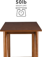 Linon Melissa Mid-Century Modern Walnut Console Table - Image 10