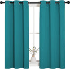 NICETOWN Room Darkening Curtains 45 inch Length 2 Panels, Thermal Insulated - Image 2