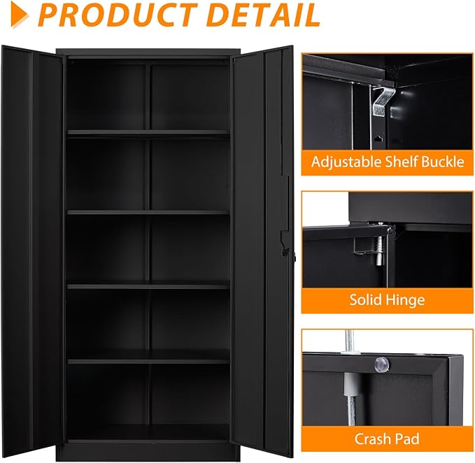 72" Tall Metal Storage Locking Cabinet - Image 5