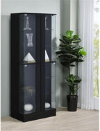 Pemberly Row Wood Curio Cabinet, 63.75" H x 24" W x 14.25" D, MDF and Glass - Image 2