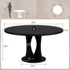 Einhomn 47.2-inch Round Dining Table, Kitchen Table - Image 2
