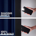SimpleHome Navy Blue 100% Blackout Curtains Room Darkening Living Room 72 | - Image 4