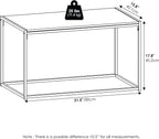 Furinno CAMNUS Coffee Table, Metal Frame Modern Center Table, Rectangular Side - Image 3