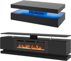 Modern Table Set Includes 70" Fireplace TV Stand & 47" Coffee Table - Image 4