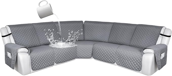 HDCAXKJ 100% Waterproof Reclining Sectional Couch Covers L Shape Recliner Sofa by HDCAXKJ