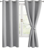 Blackout Curtains for Bedroom, 42 x 63 Inches Length, Window Curtains for by Hiasan