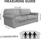 100% WaterproofCouch Cover 3-Piece Set Striped Sofa Slipcovers - Image 2