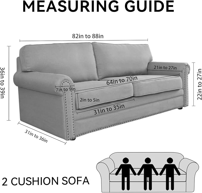 100% WaterproofCouch Cover 3-Piece Set Striped Sofa Slipcovers - Image 2