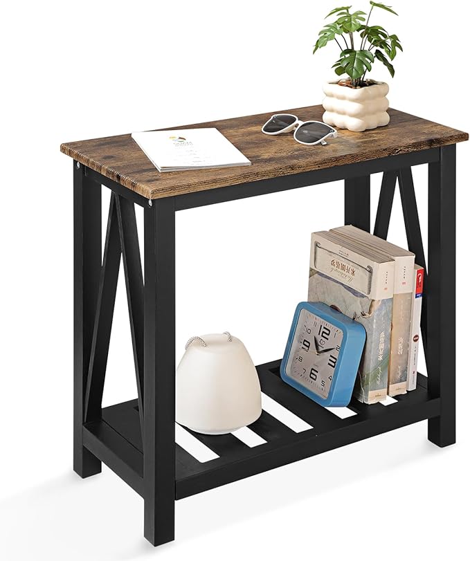 Narrow Side Table Rectangular End Tables by FEUFOAM