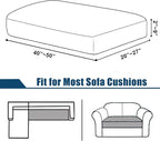 Water Repellent Couch Cushion Cover Loveseat Cover, Stretch Sectional Sofa Seat - Image 4
