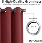 Joydeco Long Blackout Curtains for Bedroom & Living Room 120 Inch 2 Panels | - Image 2