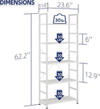 NUMENN 5 Tier Bookshelf, Tall Bookcase Shelf Storage Organizer, Modern Book - Image 3