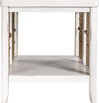 Pemberly Row Coastal Wood End Table, Knotted Rope End Panels, Planked Top - Image 3