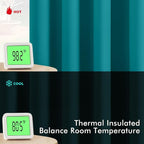 MIULEE Blackout Curtains for Bedroom 2 Panels 40 x 45 Inch Long Teal | Thermal - Image 3