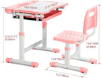 Rengue Kids Desk and Chair Set, Height Adjustable Children School Functional - Image 3