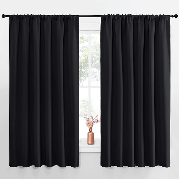 NICETOWN Black Blackout Curtain Blinds by NICETOWN
