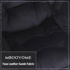 MBOOYOME Lazy Chair with Folding Ottoman, Modern Accent Lounge Armchair with - Image 8