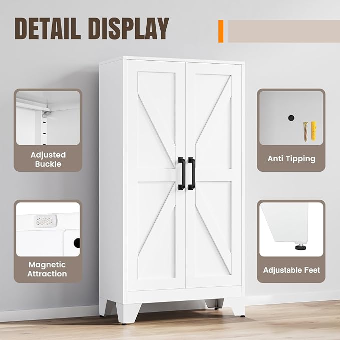 Yizosh Metal Storage Cabinet - Image 4