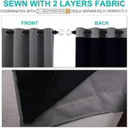 NICETOWN Total Shade Curtains and Draperies, Heavy-Duty Full Light Shading - Image 4