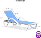 PURPLE LEAF Patio Chaise Lounge Chair - Image 2