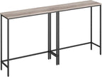 HOOBRO 2 Pack Narrow Console Table, 29.5" Small Entryway Table, Thin Long Sofa by HOOBRO
