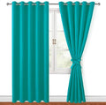 Blackout Curtains for Bedroom, Peacock Teal, 60 x 84 Inch, 2 Panels | Thermal by Hiasan