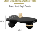 47" Cloud Coffee Table for Living Room Irregular Coffee Table Modern Low Coffee - Image 2