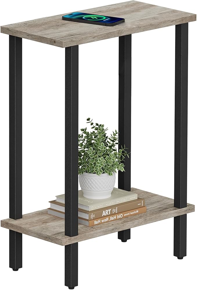 TUTOTAK Small Side Table, Narrow End Table, Skinny Sofa Table, Slim Nightstand by ChoosetutotakFurnitureBuildYourCozyHome