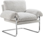 Modway Ansel Boucle Accent Chair in Newsprint by Modway