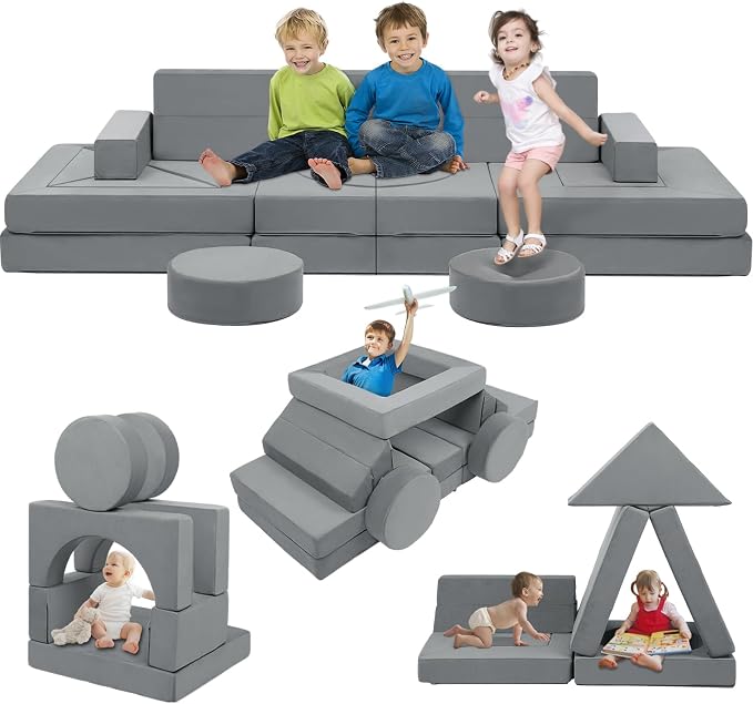 Edbuosy 22Pcs Modular Kids Play Couch by Edbuosy