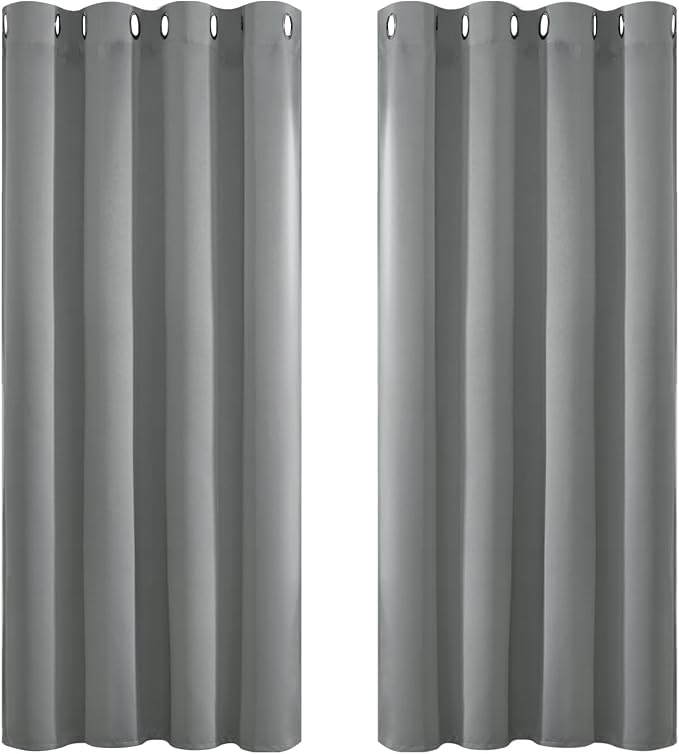 Yakamok Room Darkening Curtains 52x45 inch Length Dove Grey-Living Room | 2 by Yakamok