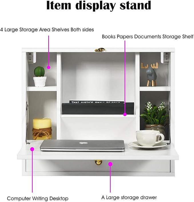 WATERJOY Small Wall Foldable Hideaway Storage Cabinets - Image 6