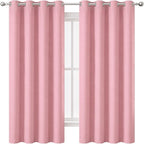 Pink Thermal Blackout Curtains/52 x 72 Inch/Set of 2 Panels Room Darkening - Image 2