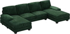 Furniwell Convertible Sectional Sofa Couch, 4 Seat Sofa Set - Image 7