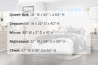 First of a Kind Dior Two Tone Luxury 5 Piece Queen Bedroom Set - Image 6