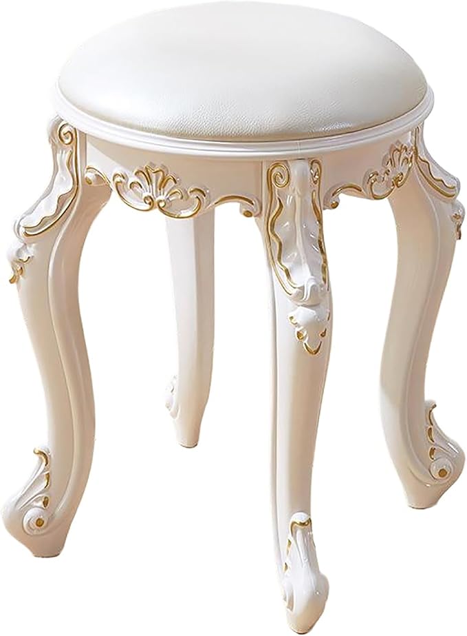 Vintage Vanity Stool Vanity Chair, Round & Rectangular Makeup Stool, Cute by Unknown