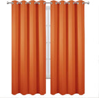Blackout Curtains 52 x 90 Inch Long Orange Curtains Set of 2 Panels Room - Image 2