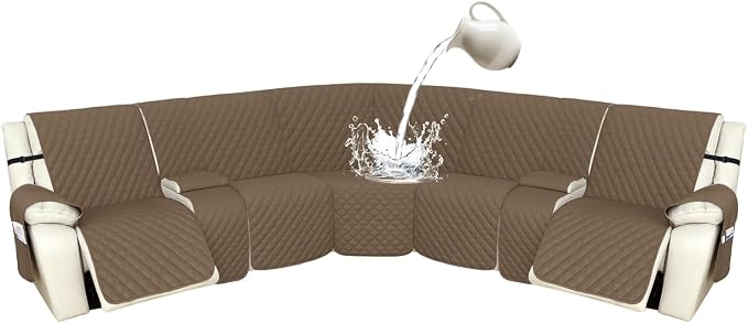 Arfntevss Recliner Sectional Couch Covers 1OO% Waterproof L Shape Sofa Cover by Arfntevss