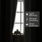 Brown and Greyish White Blackout Curtains 52x102 2 Panels | Ombre Curtains - Image 3