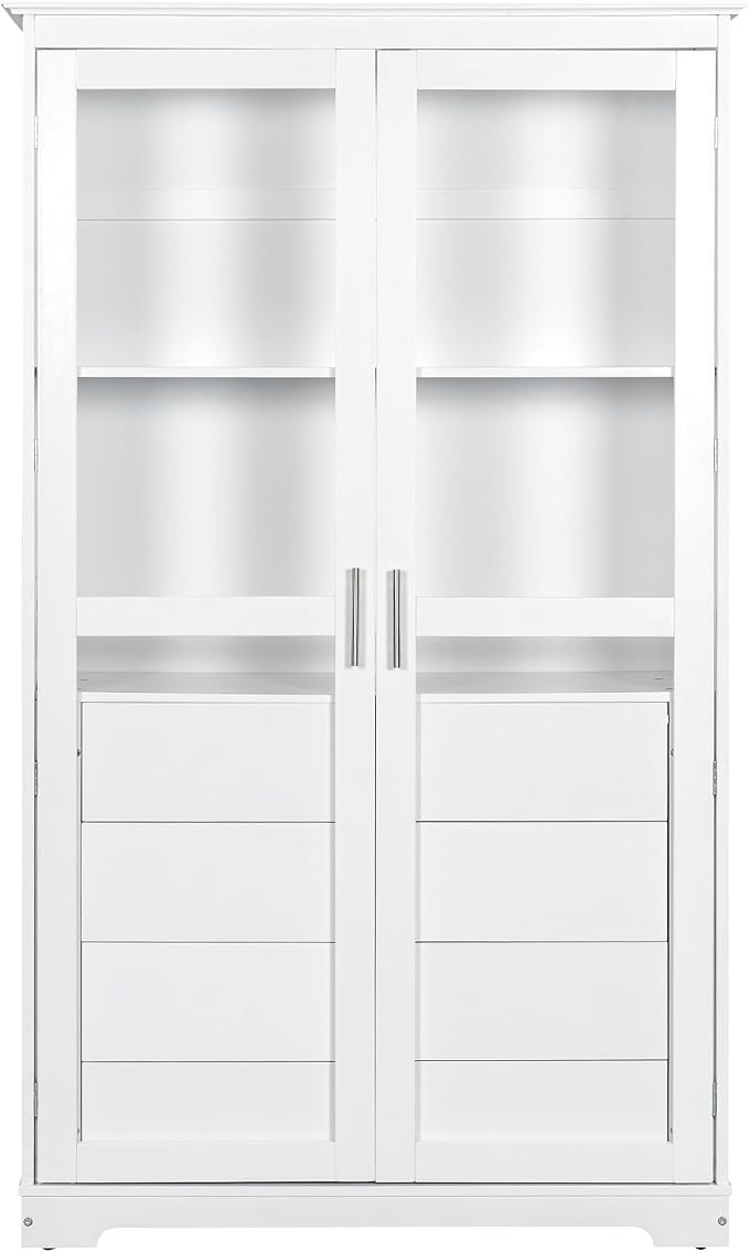 VilroCaz 75'' Tall Kitchen Pantry, Wood Freestanding Kitchen Storage Cabinet - Image 4