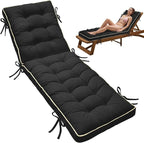 72x21 Inch Folding Chaise Lounge Cushion Quick Dry by AMCATON
