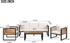 4-Pieces Outdoor Patio Sectional Sofa Set - Image 3