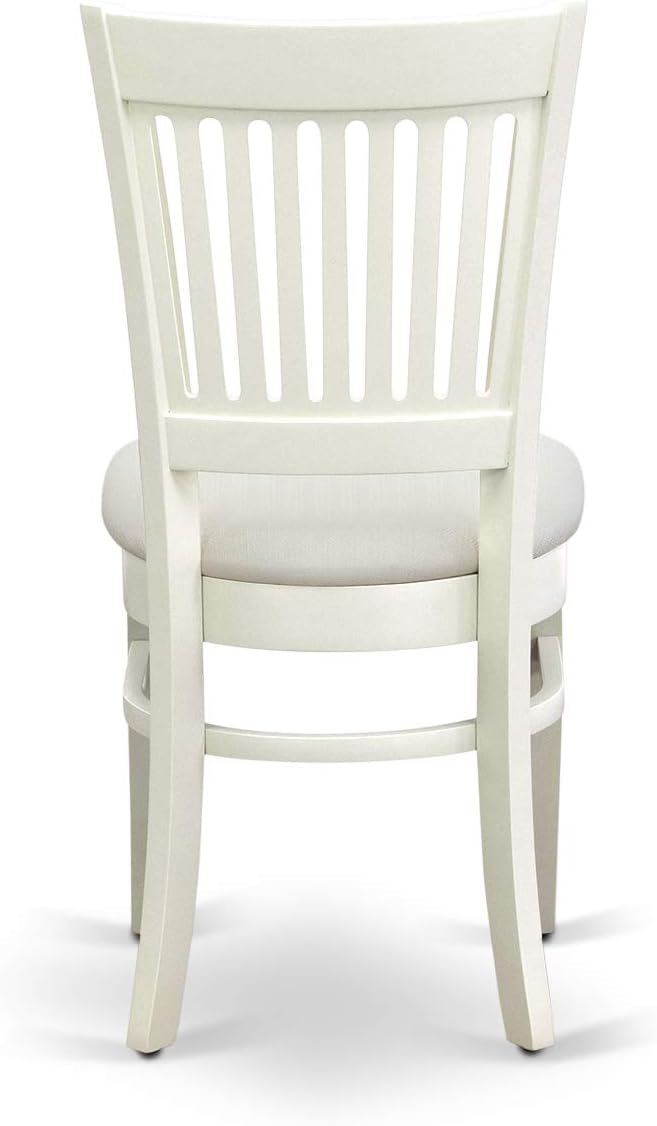 East West Furniture ANVA5-LWH-C 5 Piece Dining Room Table Set Includes a Round - Image 9