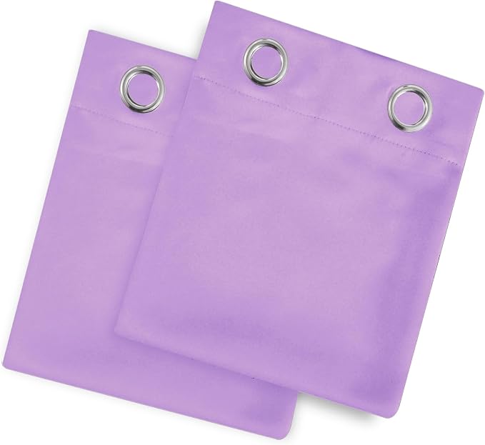 Blackout Curtains 66 x 72 Inch Long Lavender Curtains Set of 2 Panels Room - Image 9