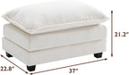 Ihanherry Ottoman for Modular Sectional Cloud Sofa, Chenille Deep Seat Couch - Image 2
