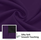 SimpleHome Purple 100% Blackout Curtains Room Darkening Living Room 84 Inch | - Image 7