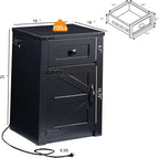 SOOWERY Nightstands Set of 2, Nightstand - Image 3