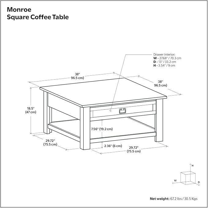 SIMPLIHOME Monroe Square Coffee Table - Image 13