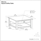 SIMPLIHOME Monroe Square Coffee Table - Image 13